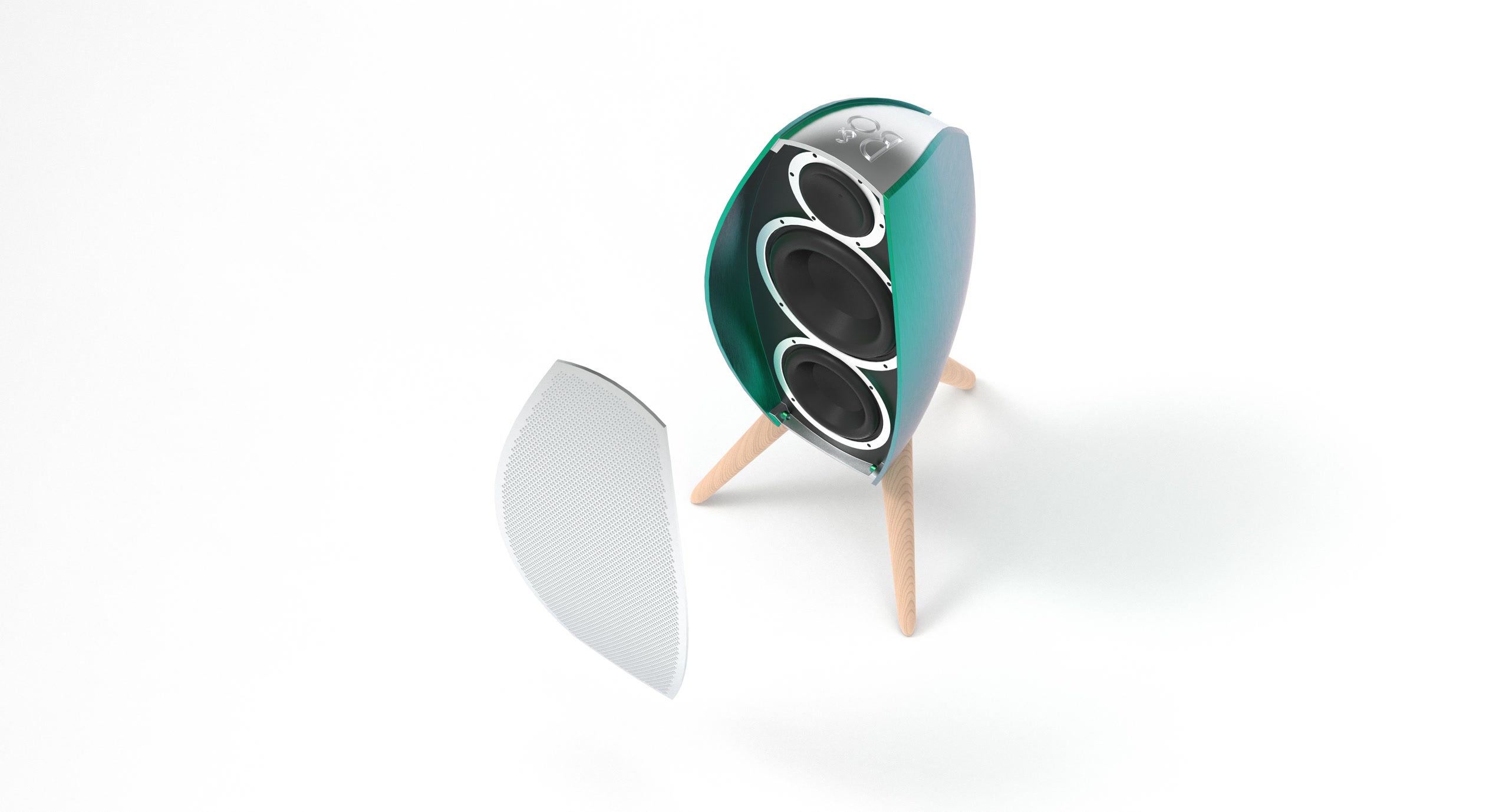 Beosound Focus solo render, alternate angle
