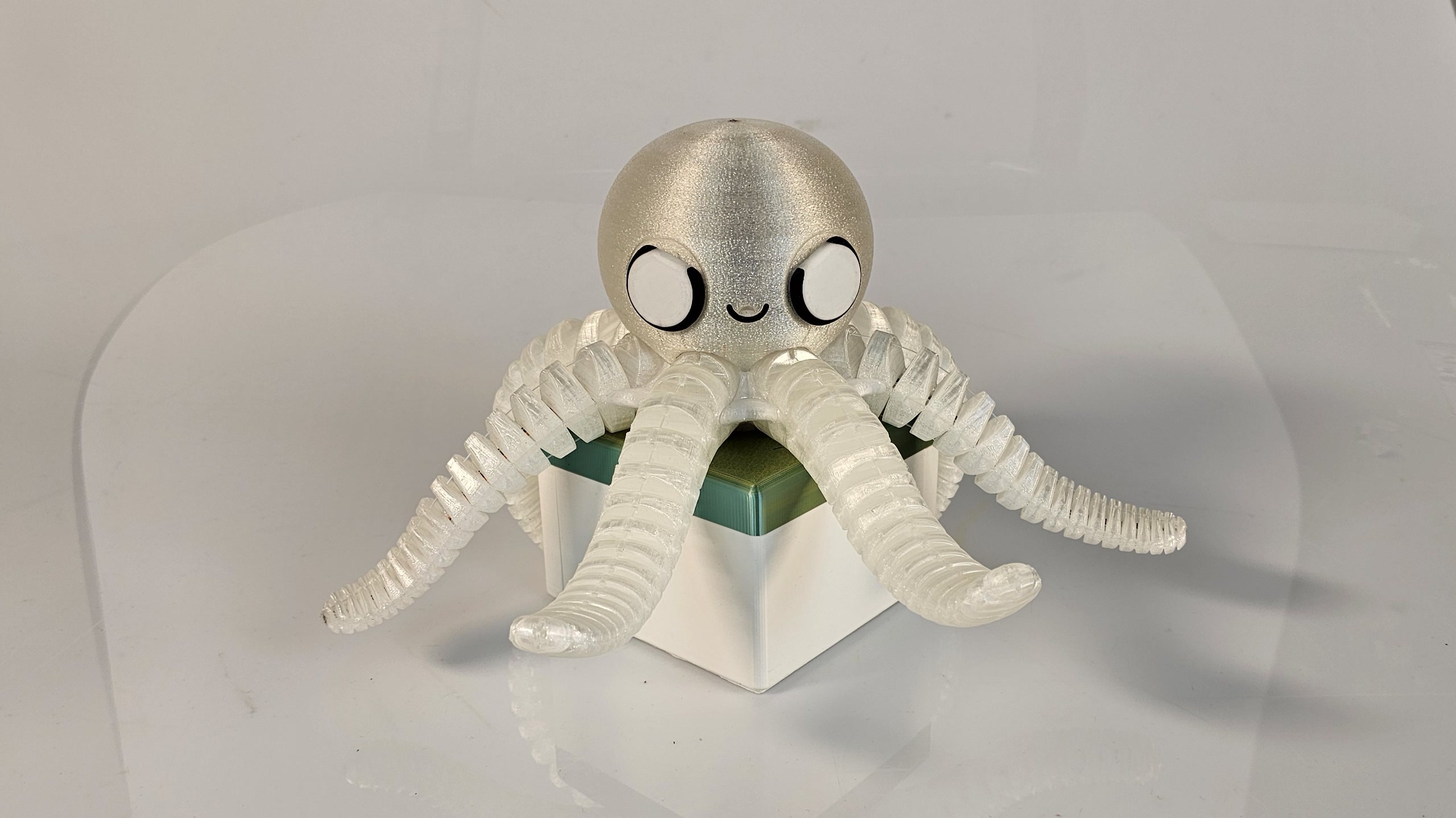 Octoping in mischievous expression