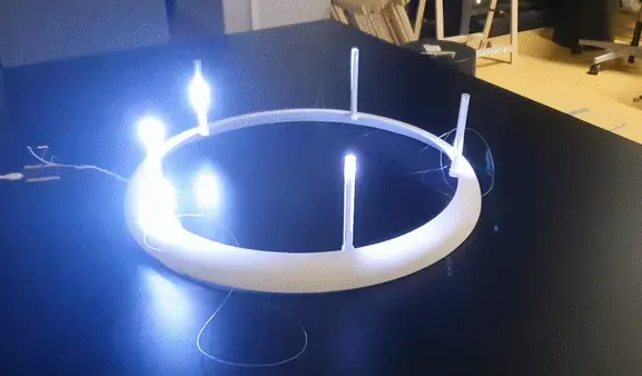Animated light effect demo, sample 1