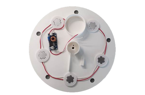 Photograph of assembled electronics