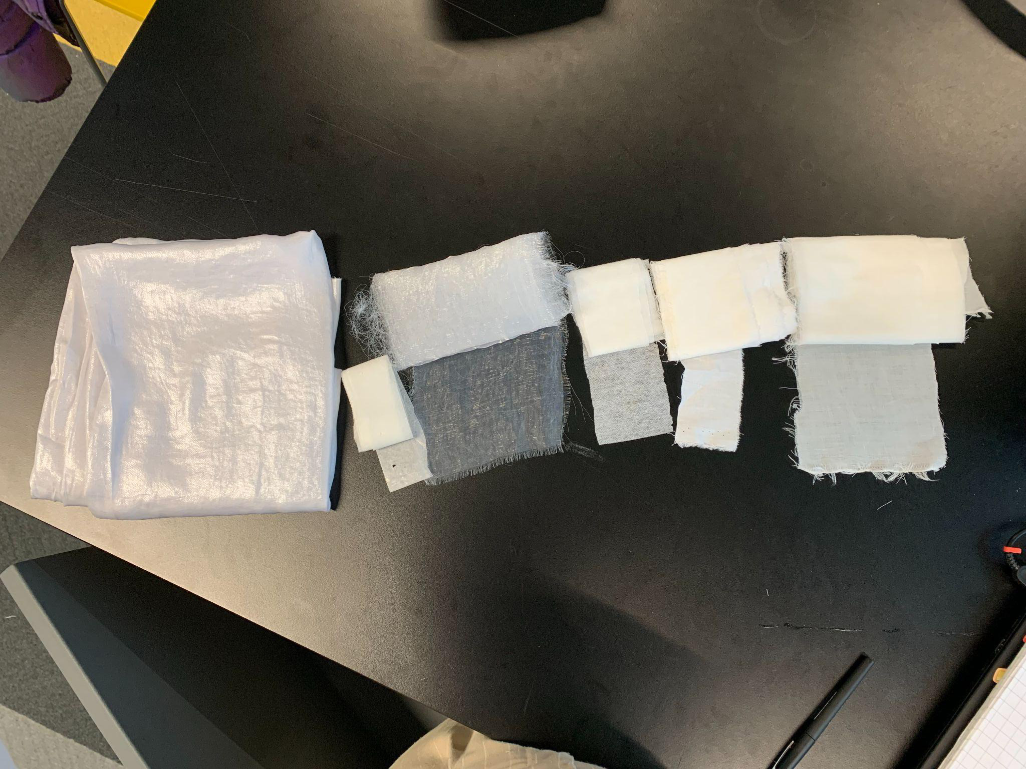 Fabric behaviour test, sample 1